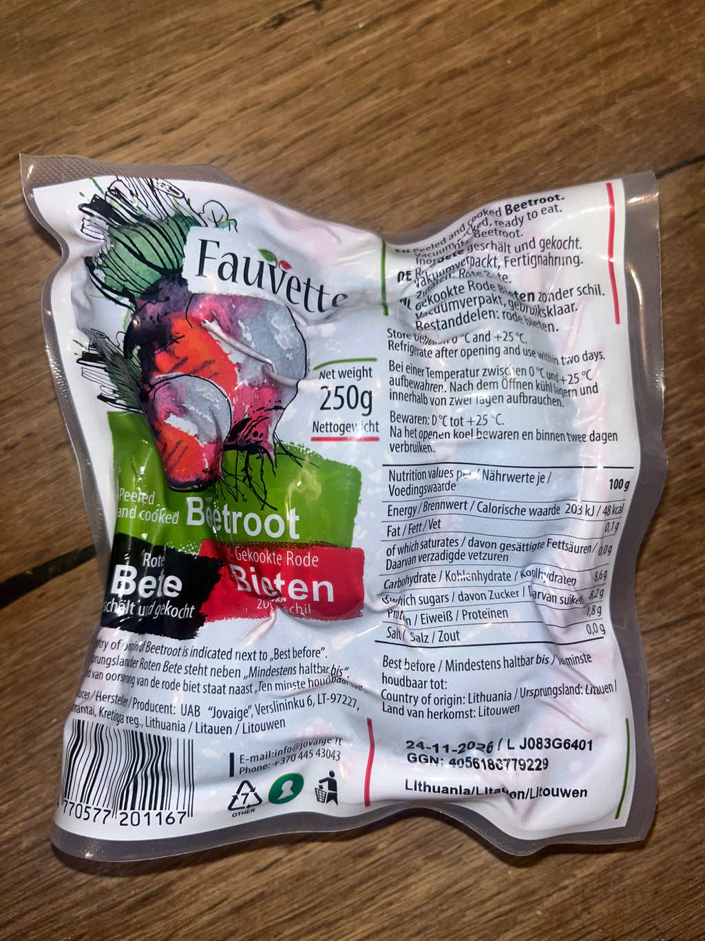 Cooked Beetroot 250g
